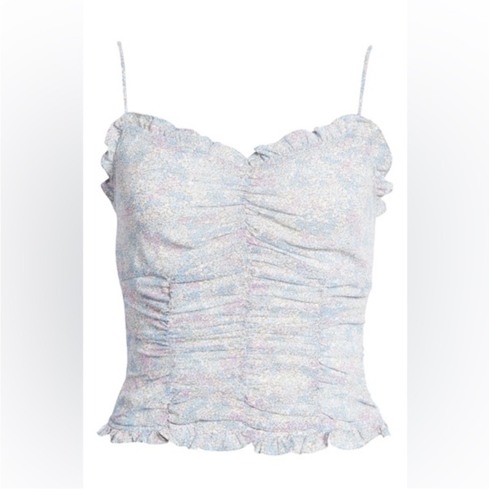 NWT Ruched Floral Camisole - Blue Multi Ditsy - Picture 2 of 7